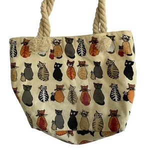 Womens kitty tote bag